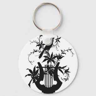Bird silhouette key ring