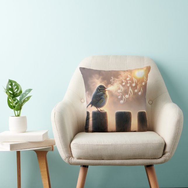 Bird Singing In Morning Sunshine Cushion (Chair)