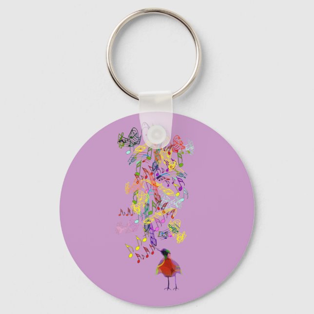 Bird Singing Key Ring (Front)