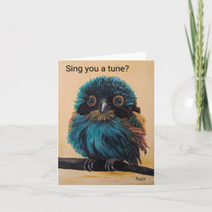 Bird Small, 4" x 5.6" Folded Greeting Card