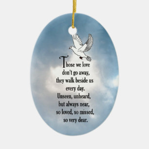Bird "So Loved" Poem Ceramic Tree Decoration