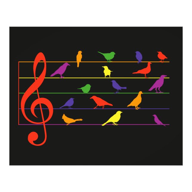 Bird Song, colorful design Photo Print (Front)
