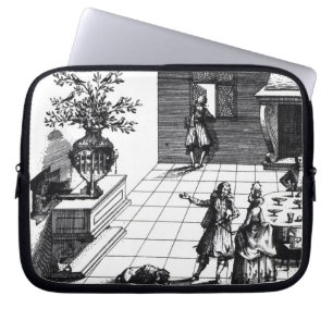 Bird song musical tree, published c.1670 (engravin laptop sleeve