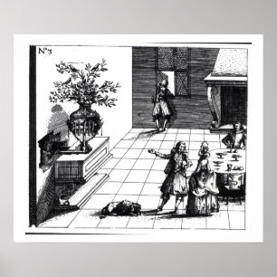 Bird song musical tree, published c.1670 (engravin poster