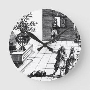 Bird song musical tree, published c.1670 (engravin round clock