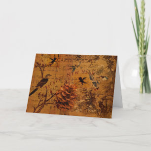 Bird Song New Year Holiday Card