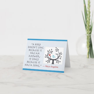 Bird song note cards