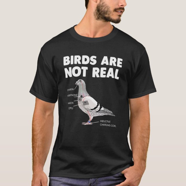 Bird Spies Conspiracy Theory Birds Are Not Real T-Shirt (Front)