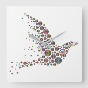 Bird Square Wall Clock