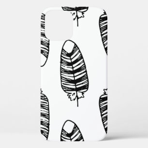 Bird striped feather pattern. Seamless pattern of iPhone 12 Case