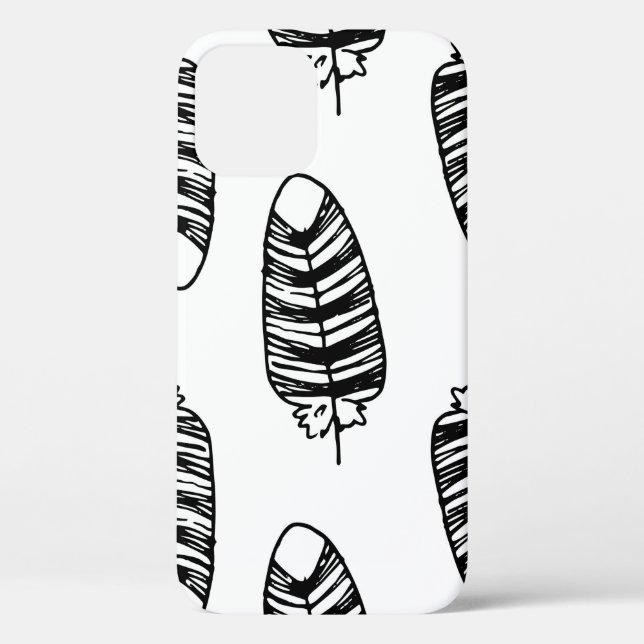 Bird striped feather pattern. Seamless pattern of  Case-Mate iPhone Case (Back)