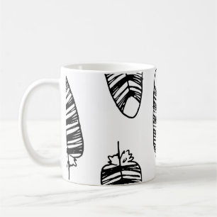 Bird striped feather pattern. Seamless pattern of Coffee Mug