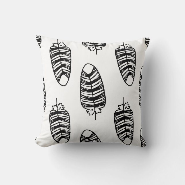 Bird striped feather pattern. Seamless pattern of  Cushion (Front)