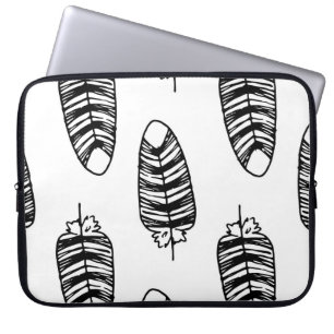 Bird striped feather pattern. Seamless pattern of  Laptop Sleeve
