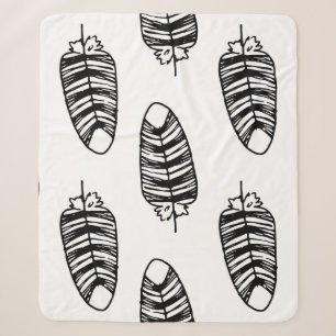Bird striped feather pattern. Seamless pattern of Sherpa Blanket