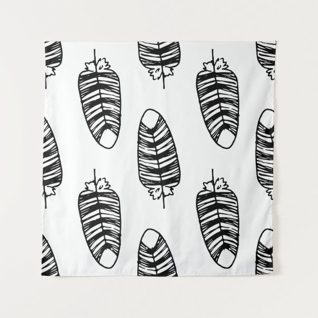 Bird striped feather pattern. Seamless pattern of  Tapestry (Front)