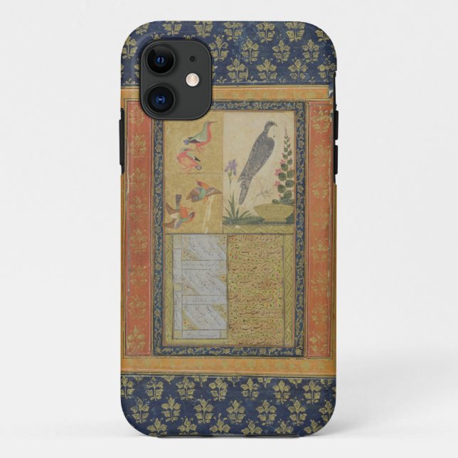 Bird study and calligraphy, Golconda, Andhra Prade Case-Mate iPhone Case (Back)