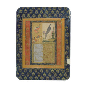 Bird study and calligraphy, Golconda, Andhra Prade Magnet