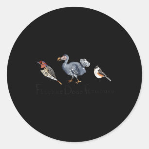 Bird Subtle Flicker Dodo Titmouse Classic Round Sticker