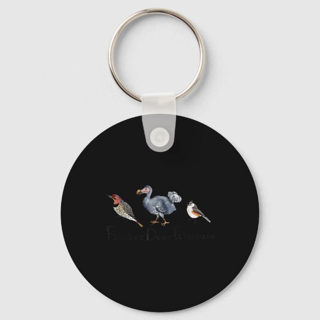 Bird Subtle Flicker Dodo Titmouse  Key Ring (Front)