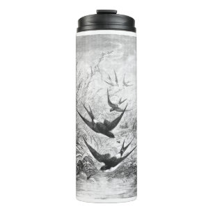 Bird swallows thermal tumbler