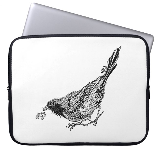 Bird Tattoo Laptop Sleeve (Front)