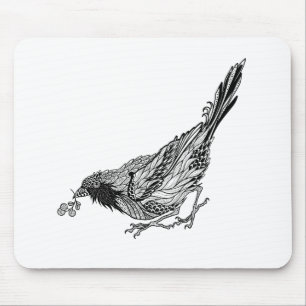 Bird Tattoo Mouse Pad