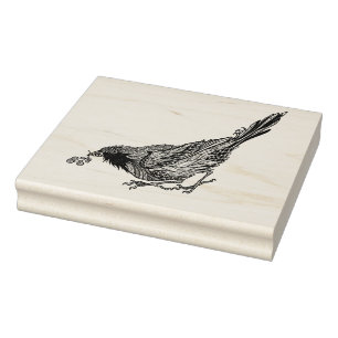 Bird Tattoo Rubber Stamp