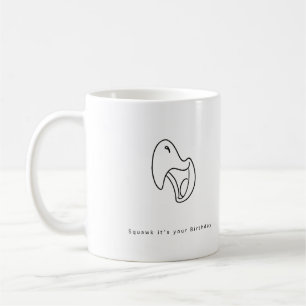 Bird themed gift, squawk birthday, parrot coffee mug