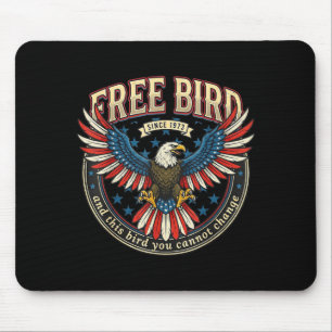 Bird this bird cannot change eagle 4th of july usa mouse pad