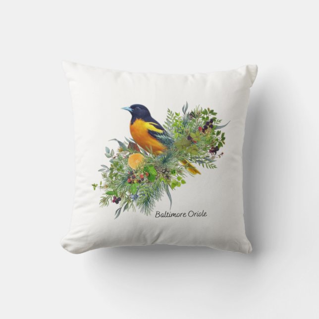 Bird Throw Pillow (Front)