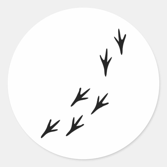 Bird - Tracks Classic Round Sticker (Front)