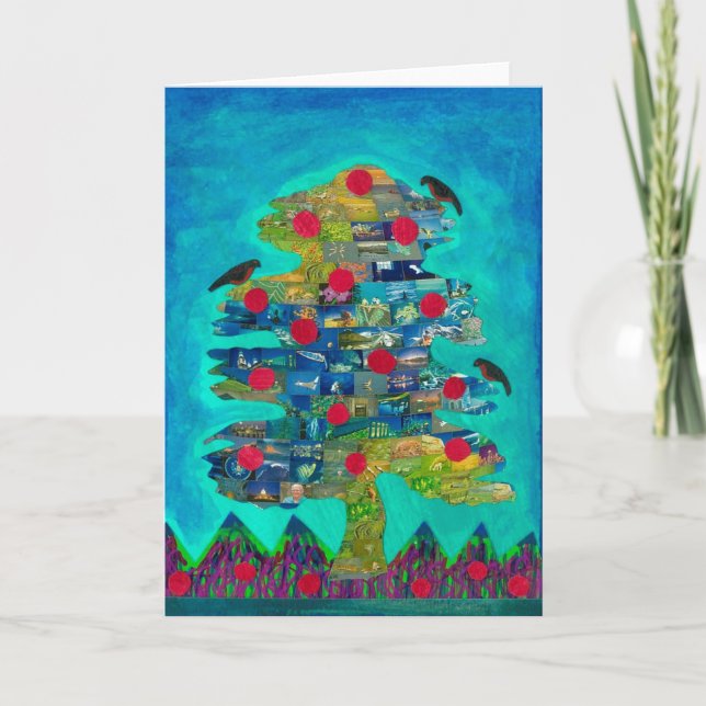 Bird Tree Greeting Card (Front)