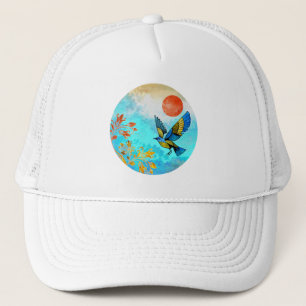 Bird Tree Sun Trucker Hat