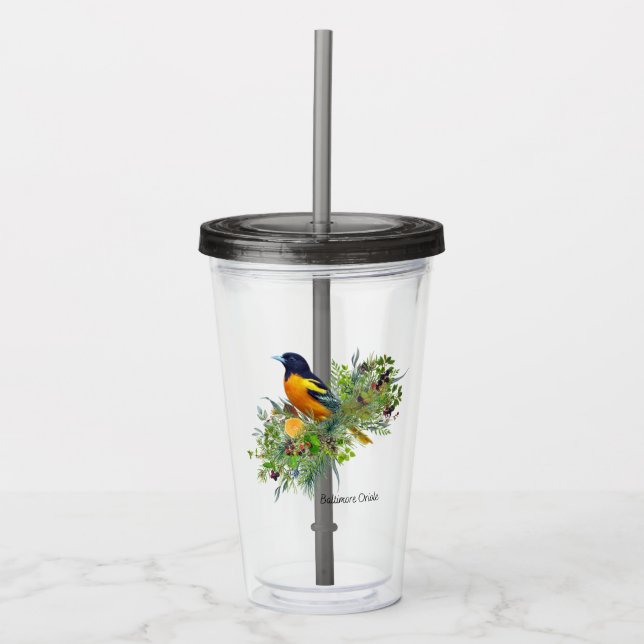 Bird Tumbler Baltimore Oriole (Front)