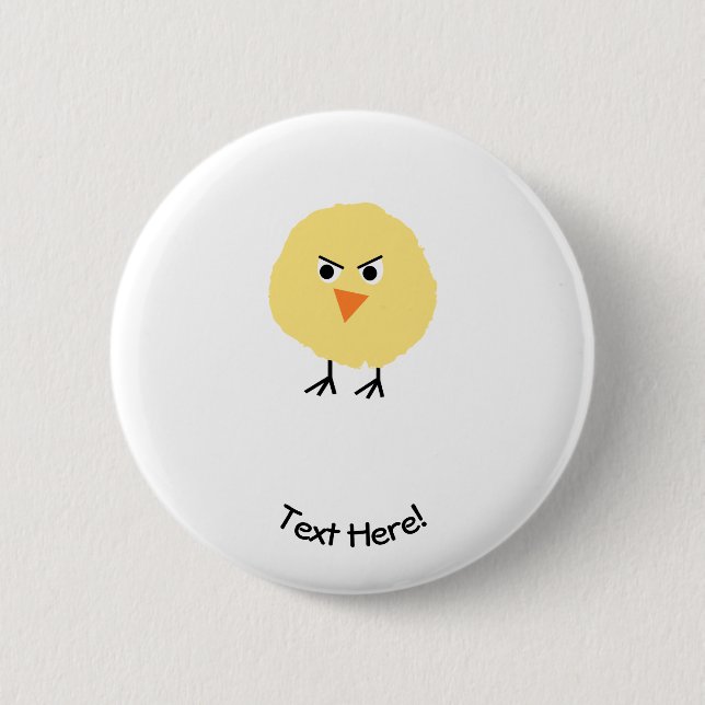 Bird Very Upset 6 Cm Round Badge (Front)