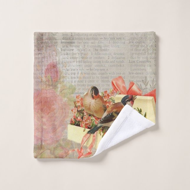 Bird Vintage Bathroom Towel Sets (Wash Cloth)