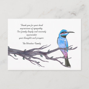 Bird Visiting. - Bereavement Thank You Notecard