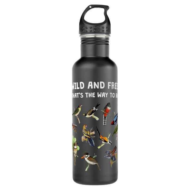 Bird Watcher Birdwatching Nature Lover Ornithologi 710 Ml Water Bottle (Front)