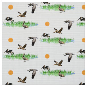 Bird Watcher Pelicans Fabric