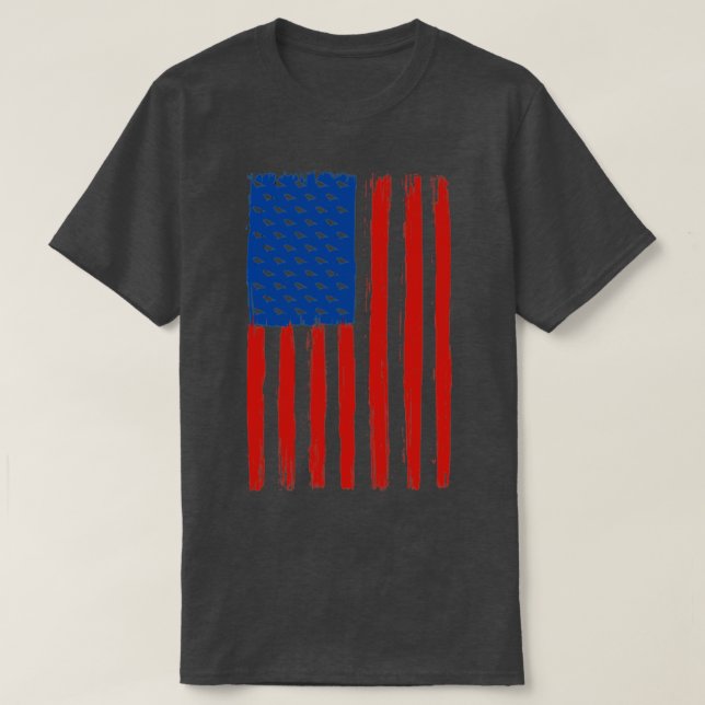 Bird Watching  American Flag Birds Birder  T-Shirt (Design Front)