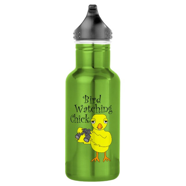 Bird Watching Chick Text 532 Ml Water Bottle (Right)