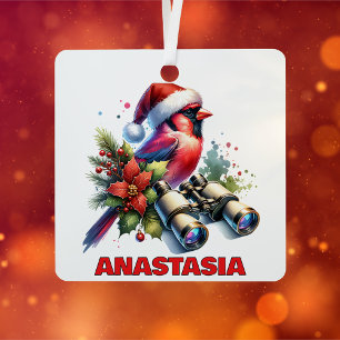 Bird Watching Enthusiast Personalised Metal Tree Decoration