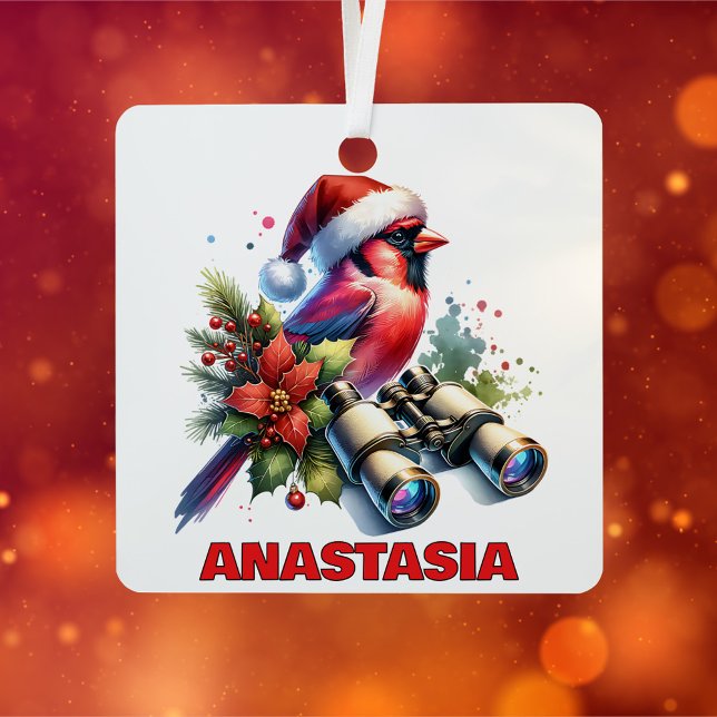 Bird Watching Enthusiast Personalised Metal Tree Decoration (Creator Uploaded)