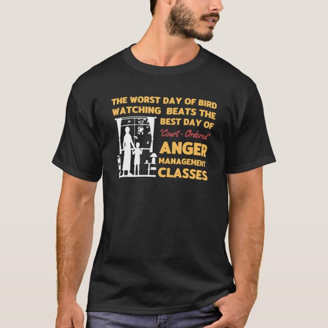 Bird Watching Is My Therapy,  Bird Watching T-Shirt (Front)
