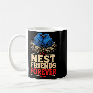 Bird Watching Nest Friends Forever Indigo Bunting Coffee Mug