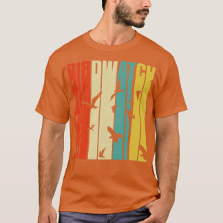 Bird Watching Retro Bird Watcher Ornithologist  T-Shirt