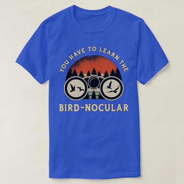 Bird Watching The BirdNocular Retro Bird Watcher  T-Shirt (Design Front)