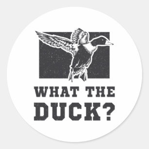 Bird Watching What The Duck Vintage Birding Birds Classic Round Sticker
