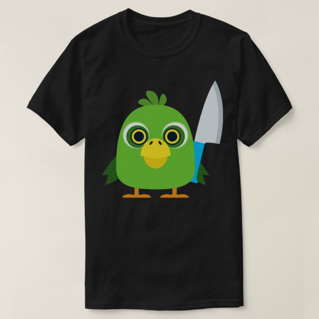 Bird with a knife  T-Shirt (Design Front)